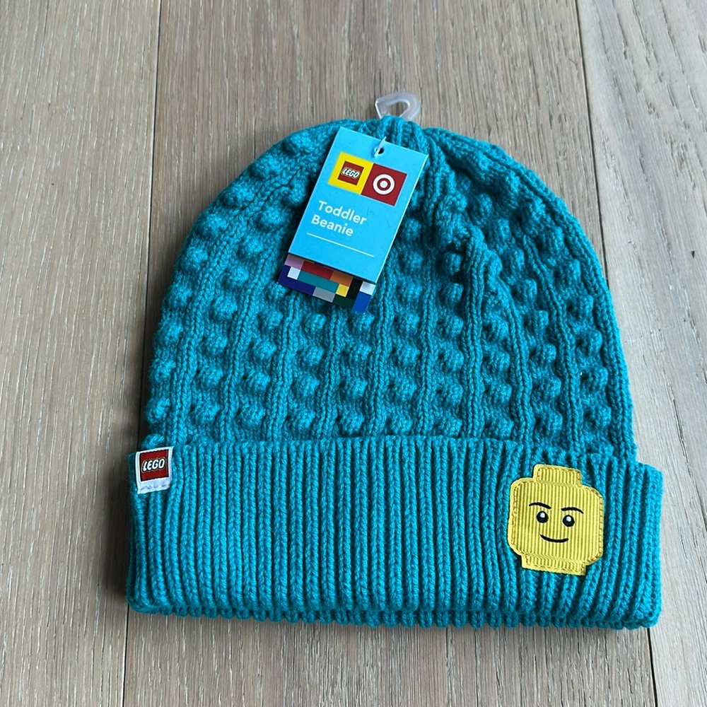 NWT Lego Toddler Beanie, Teal. size 2T-5T